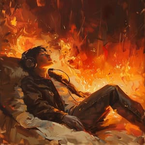 Fire Relaxation: Calm Wave Serenity - Relaxing Radiance