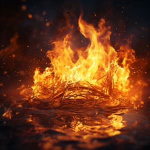 Soothing Fire: Calm Flames for Therapeutic Massage - Wellness Spa Music Oasis