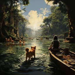 La Calma De Las Mascotas Junto Al Arroyo: Sonidos Relajantes De La Naturaleza - Música Tranquila para Cafe