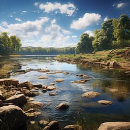 Water's Soothing Flow: Calm Stream Sounds - Relax River