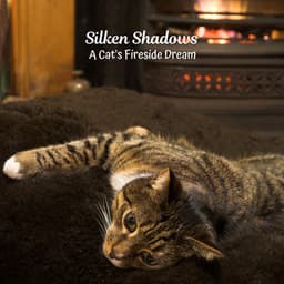 Silken Shadows: A Cat's Fireside Dream - Fire Sounds For Sleep