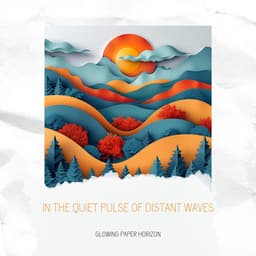 In the Quiet Pulse of Distant Waves - Glowing Paper Horizon