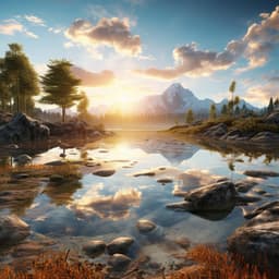 Serene Binaural Landscapes: Ambient Harmony - Solfeggio Frequencies 528Hz