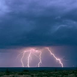 1 Rainy Night: Distant Thunderstorm - 24H Rain Sounds
