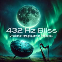 432 Hz Bliss: Stress Relief through Soothing Frequencies, Sounds of Handpan and Harp - Hz Miracle Tones