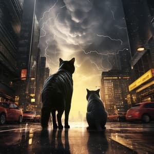 Harmonic Pet Bond: Thunder's Musical Companionship - Azure