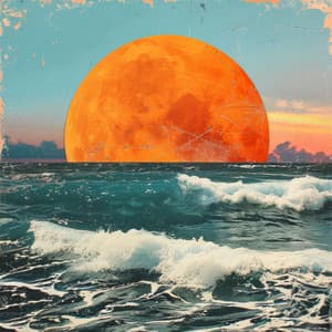 Sunset Backdrop - Seashore Waves