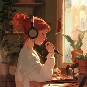 Pulso Lofi: Ambiente Urbano Nocturno - Lofi-Hip-Hop-Humanoide