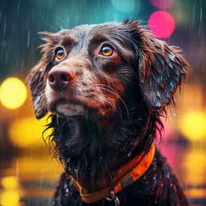 Dog Retreat by Rain: Drizzle's Tail-Wagging Cadence - Ultimate New Age