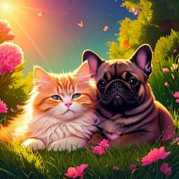 Gentle Lofi Rhythms for Pet's Evening Calm - Joyous Melodies