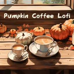 Pumpkin Coffee Lofi: Good Book & Rain Ambience, Autumn Cozy Mood - Café Lofi Base