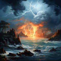 Harmonious Blaze: Music for Deep Focus - Rushing Blaze Fire Sounds Library