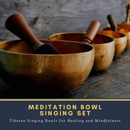 Meditation Bowl Singing Set - Tibetan Singing Bowls for Healing and Mindfulness - Tibetan Monks