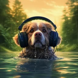 Dogs Binaural Walk: Soothing Water Sounds - Music For Dogs With Anxiety