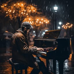 Exploración Serena Del Yoga Con Piano Lluvioso - Teclas del piano