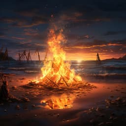 Feline by the Fire: Cats' Cozy Melodies - Shining Blaze Fire Sounds