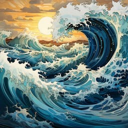 Armonías De Estudio Junto Al Mar: Edición Del Océano Y Las Olas - Etiqueta de la naturaleza