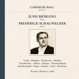 Jussi Björling at Carnegie Hall, New York City, March 2, 1958 - Jussi Björling