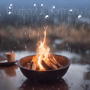 Elemental Harmony: Rain and Fire Serenity - Healing Rain Sounds
