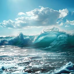 Serenidad Del Mar: Armonías Pacíficas Del Océano - Yo-Existencia León de neón