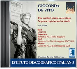 De Vito, Gioconda: Earliest Studio Recordings - Gioconda De Vito