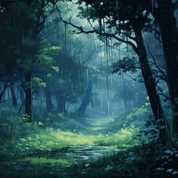 Nature's Rejuvenating Rain in the Forest - faint echoes