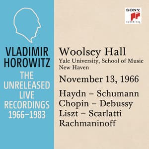 Vladimir Horowitz in Recital at Yale University, New Haven November 13, 1966 - Vladimir Horowitz
