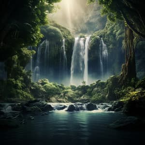 Nature's Waterfall Serenade: Cascading Harmony - Chill Out Town