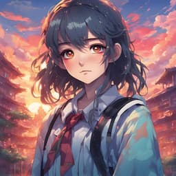 Hayao's Lo-Fi Desk: Chill Tunes for Study - Anime Girl Lofi
