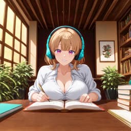 Golden Study Moments - Chillhop Lofi - Anime Girl Lofi