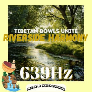 639 Hz Riverside Harmony: Tibetan Bowls Unite - Mind Soother