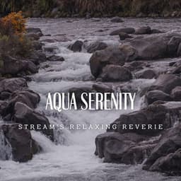 Aqua Serenity: Stream's Relaxing Reverie - Waterfall in the distance