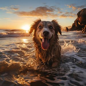 Tiempo Alegre En La Orilla Para Perros: Paisajes Sonoros Relajantes De La Naturaleza - Sonido de curaciones