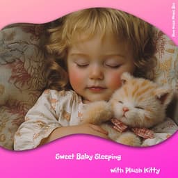 Sweet Baby Sleeping with Plush Kitty - Pink Noise Music Box