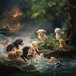 Music combined with Stream: Streamside Serenity for Pets - Soft Music Playlisted