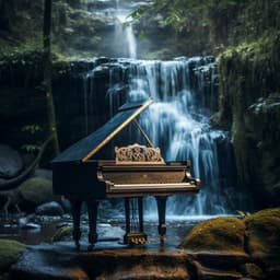 Piano Oasis: Harmonies by the Refreshing Waterfall - Relaxing Piano
