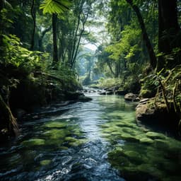 Armonías Del Arroyo Somnoliento: Paisajes Acuáticos Nocturnos Para Soñar - Colectivo de sonidos de la naturaleza y la selva tropical