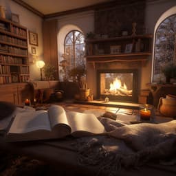 Notas En Llamas Al Anochecer: Música Armónica Para El Estudio - Sonido relajante de la naturaleza