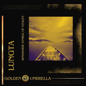 Lungta - Windhorse Symbol of Vitality - Golden Umbrella