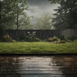 Backyard Rain and Thunder Serenity - Heavy Rain Sounds