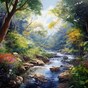 River's Binaural Harmony: White Noise Elegance - Binaural Beats Central