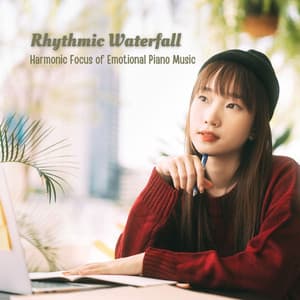 Rhythmic Waterfall: Harmonic Focus of Emotional Piano Music - Water Rock Soundscapes