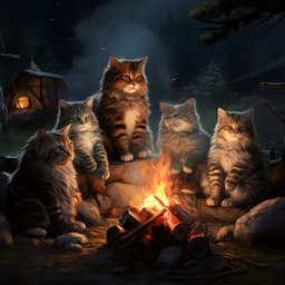 Mystic Firelight Choir of Cat Harmony: Music for Stress Relief - Recording Nature