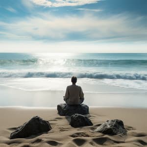 Melodías Serenas Oceánicas: Música Meditativa Para Reflexión Tranquila - Etiqueta de la naturaleza