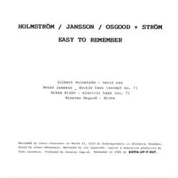 Easy to Remember - Gilbert Holmström