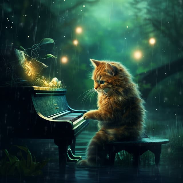 Harmonic Fire Felines: Musical Blaze - Ultimate Sounds of Nature