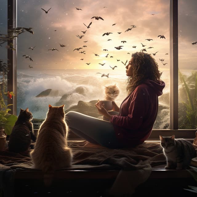 Oceanic Cat Melodies: Musical Bliss for Feline Friends - Ambient Music Bliss