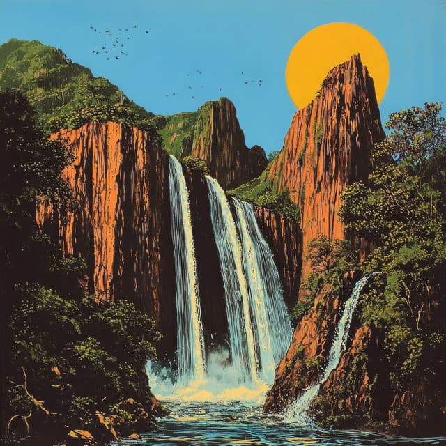 Harmonious Blend of River and Waterfall that Transports You to A Serene Natural Environment - Babbling Brook