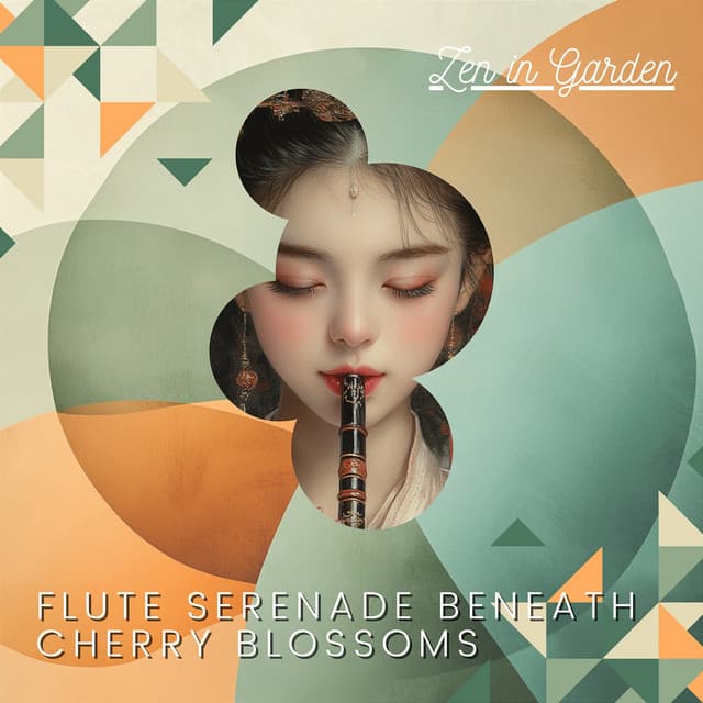 Flute Serenade Beneath Cherry Blossoms - Zen in Garden