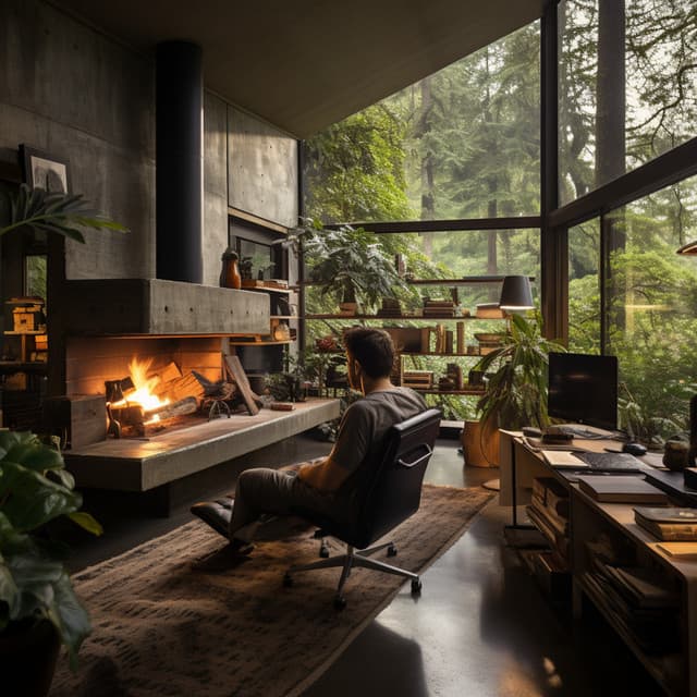 Llamas De Tranquilidad Musical: Junto A La Chimenea - Alivio tranquilo del estrés